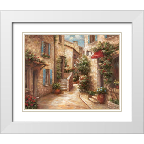 Italiano Villagio I White Modern Wood Framed Art Print with Double Matting by Nan