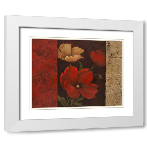 Garden Treasure I White Modern Wood Framed Art Print with Double Matting by Nan