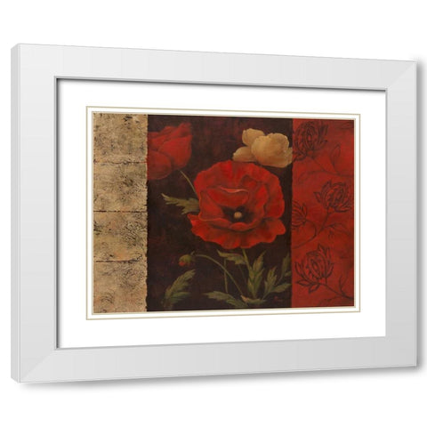 Garden Treasure II White Modern Wood Framed Art Print with Double Matting by Nan