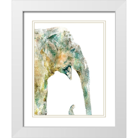 African Colors White Modern Wood Framed Art Print with Double Matting by Robinson, Carol