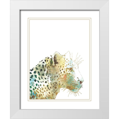 African Colors White Modern Wood Framed Art Print with Double Matting by Robinson, Carol