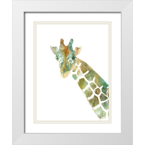 African Colors White Modern Wood Framed Art Print with Double Matting by Robinson, Carol