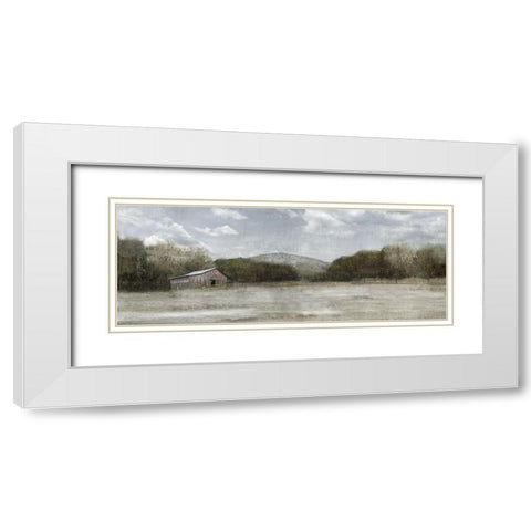 Country Satisfaction White Modern Wood Framed Art Print with Double Matting by Nan