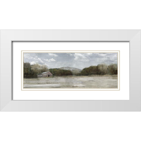 Country Satisfaction White Modern Wood Framed Art Print with Double Matting by Nan