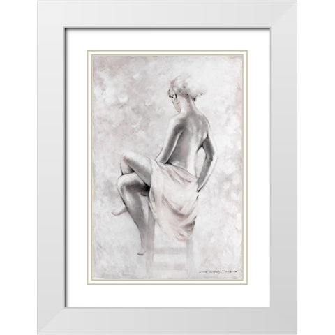 Soft Rhapsody II White Modern Wood Framed Art Print with Double Matting by Orme, E. Anthony