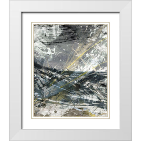 White Noise II White Modern Wood Framed Art Print with Double Matting by Butler, John