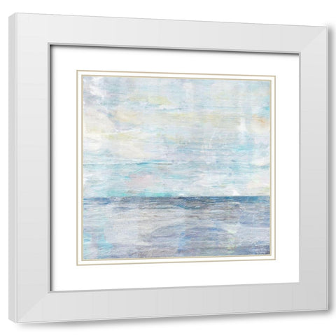 Coastal Tile White Modern Wood Framed Art Print with Double Matting by Burghardt, James