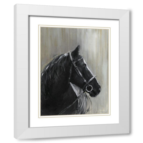 Midnight Thunder White Modern Wood Framed Art Print with Double Matting by Swatland, Sally