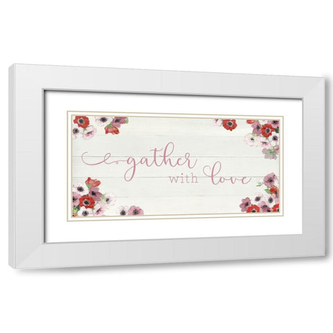 Gather with Love White Modern Wood Framed Art Print with Double Matting by Swatland, Sally