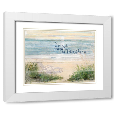 Home is Where White Modern Wood Framed Art Print with Double Matting by Swatland, Sally