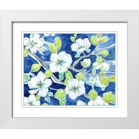 Modern Garden V White Modern Wood Framed Art Print with Double Matting by Nan