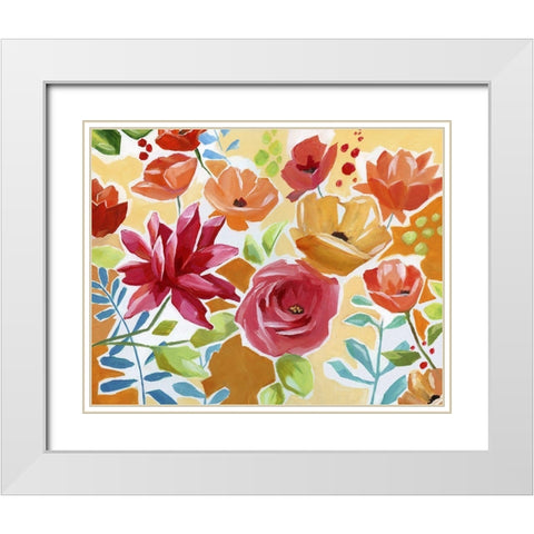 Modern Garden VI White Modern Wood Framed Art Print with Double Matting by Nan