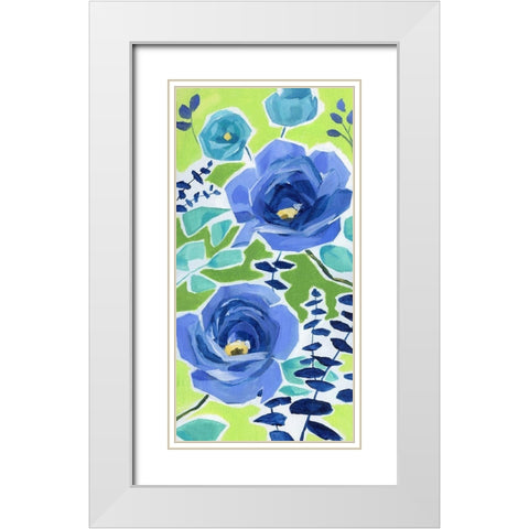 Modern Garden VII White Modern Wood Framed Art Print with Double Matting by Nan