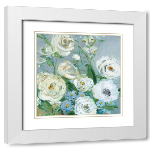 Painterly Garden II White Modern Wood Framed Art Print with Double Matting by Swatland, Sally