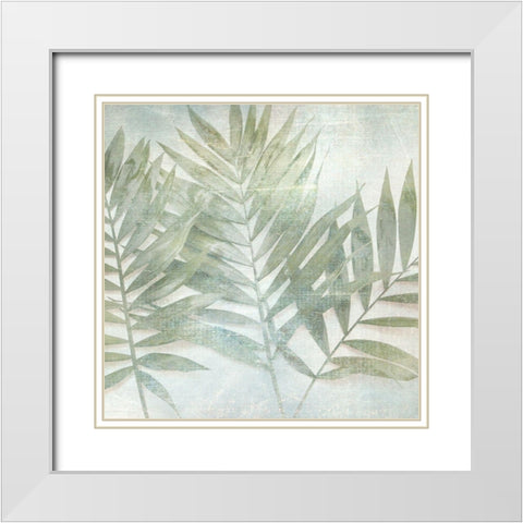 Soft Leaves I White Modern Wood Framed Art Print with Double Matting by Weisz, Irene