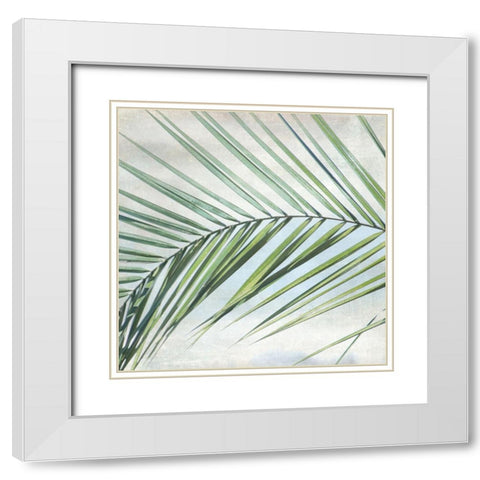 Palm View I White Modern Wood Framed Art Print with Double Matting by Weisz, Irene