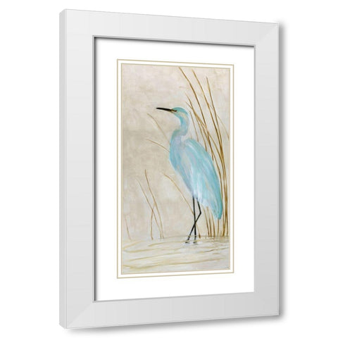 Soft Egret II White Modern Wood Framed Art Print with Double Matting by Swatland, Sally