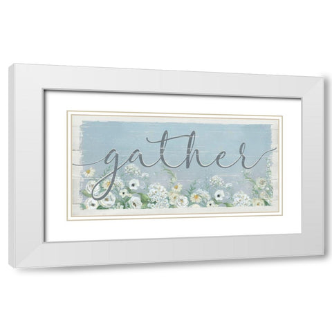 Gather Garden White Modern Wood Framed Art Print with Double Matting by Swatland, Sally