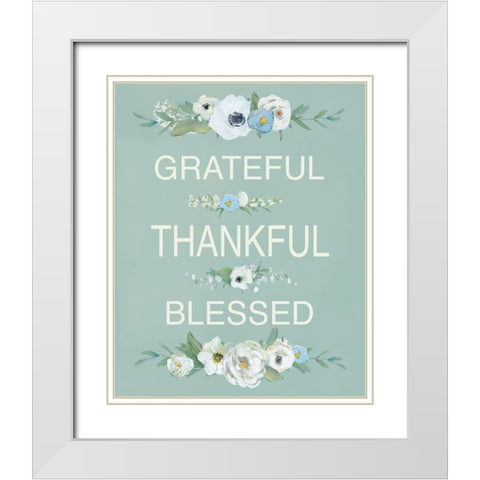 Grateful White Modern Wood Framed Art Print with Double Matting by Swatland, Sally