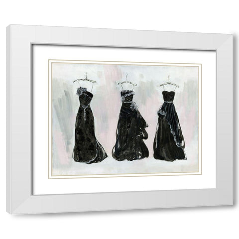 Black and Bling I White Modern Wood Framed Art Print with Double Matting by Swatland, Sally