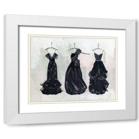 Black and Bling II White Modern Wood Framed Art Print with Double Matting by Swatland, Sally
