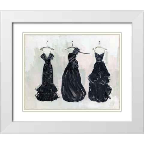 Black and Bling II White Modern Wood Framed Art Print with Double Matting by Swatland, Sally