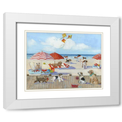Beach Bark Park II White Modern Wood Framed Art Print with Double Matting by Swatland, Sally
