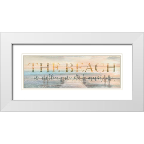 The Beach is White Modern Wood Framed Art Print with Double Matting by Calascibetta, Mike