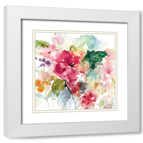 Citrus Floral White Modern Wood Framed Art Print with Double Matting by Robinson, Carol