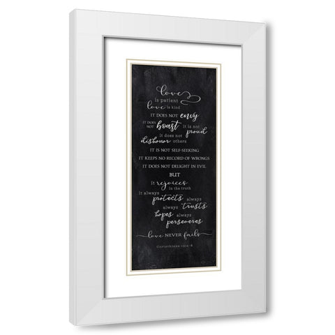 Love Is White Modern Wood Framed Art Print with Double Matting by Carpentieri, Natalie