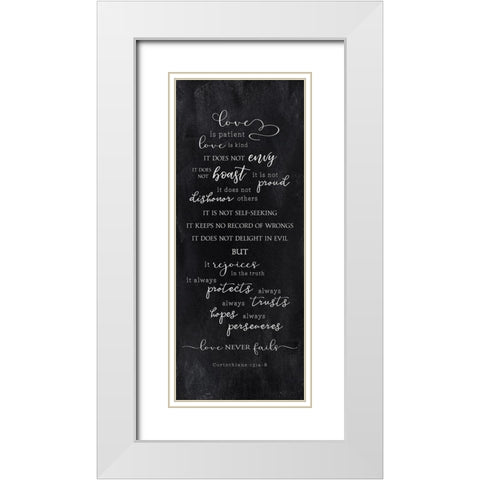 Love Is White Modern Wood Framed Art Print with Double Matting by Carpentieri, Natalie