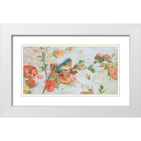 Bluebird Spring Day I White Modern Wood Framed Art Print with Double Matting by Swatland, Sally