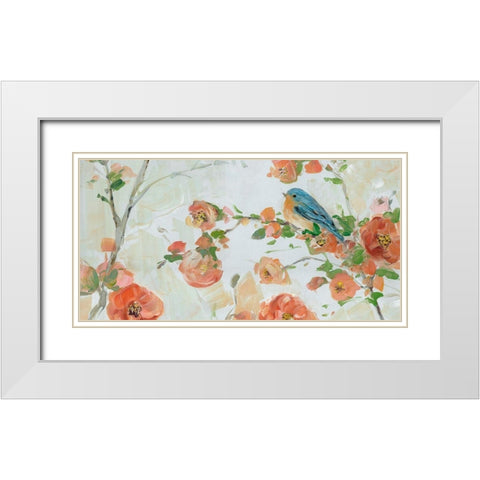 Bluebird Spring Day II White Modern Wood Framed Art Print with Double Matting by Swatland, Sally