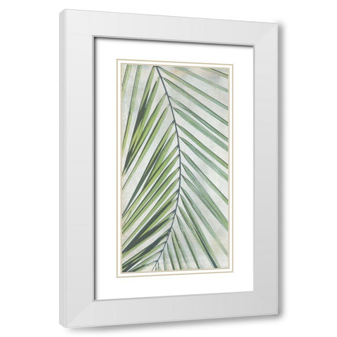 Palm Escape I White Modern Wood Framed Art Print with Double Matting by Weisz, Irene