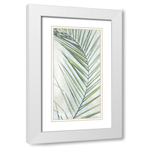 Palm Escape II White Modern Wood Framed Art Print with Double Matting by Weisz, Irene