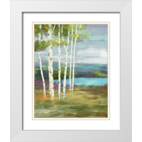 High Country White Modern Wood Framed Art Print with Double Matting by Nan