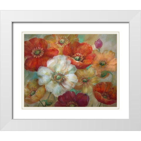 Poppycentric White Modern Wood Framed Art Print with Double Matting by Nan