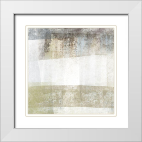 Highland Fog I White Modern Wood Framed Art Print with Double Matting by Nan