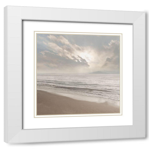 Misty Morning White Modern Wood Framed Art Print with Double Matting by Calascibetta, Mike