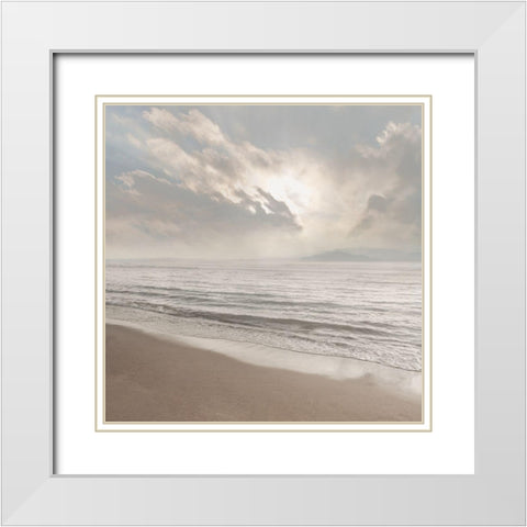 Misty Morning White Modern Wood Framed Art Print with Double Matting by Calascibetta, Mike