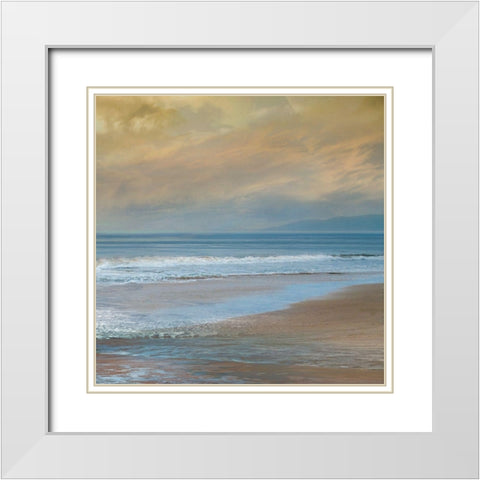 Golden Breezes White Modern Wood Framed Art Print with Double Matting by Calascibetta, Mike