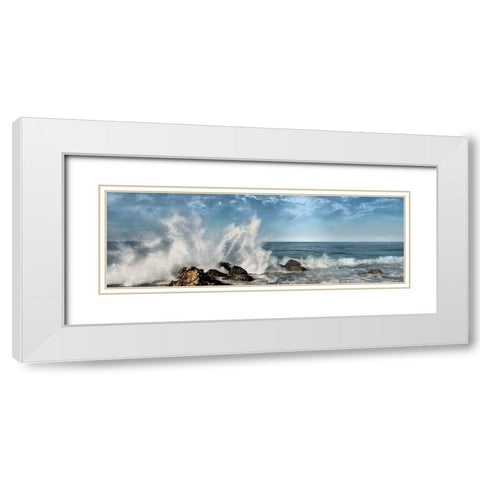 Big Splash White Modern Wood Framed Art Print with Double Matting by Calascibetta, Mike