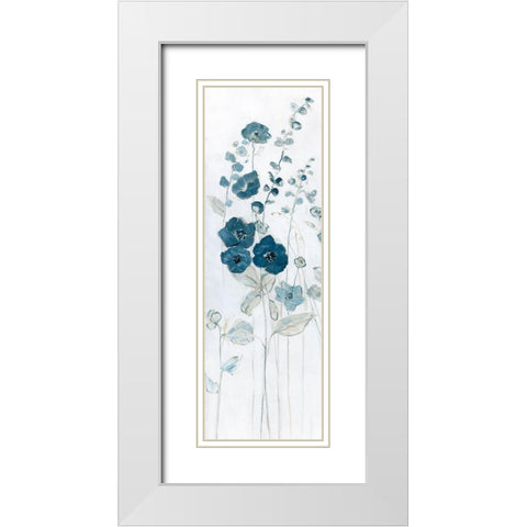 Fields of Blue I White Modern Wood Framed Art Print with Double Matting by Swatland, Sally