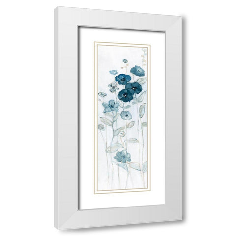 Fields of Blue II White Modern Wood Framed Art Print with Double Matting by Swatland, Sally