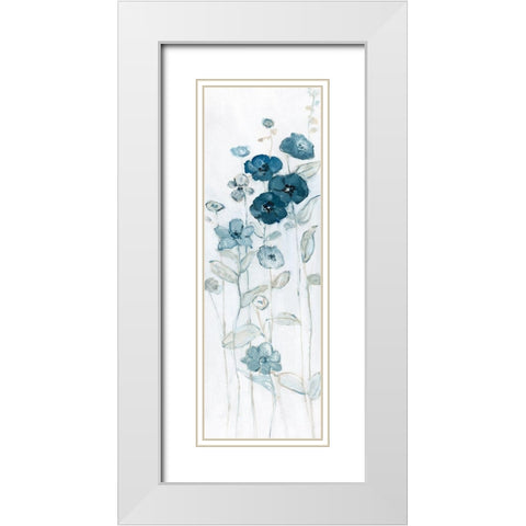 Fields of Blue II White Modern Wood Framed Art Print with Double Matting by Swatland, Sally