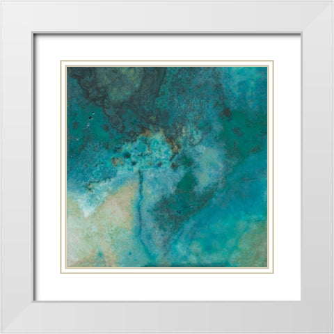 Azure IV White Modern Wood Framed Art Print with Double Matting by Jill, Susan