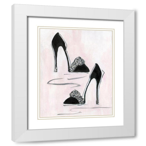 Shoes That Dazzle II White Modern Wood Framed Art Print with Double Matting by Swatland, Sally