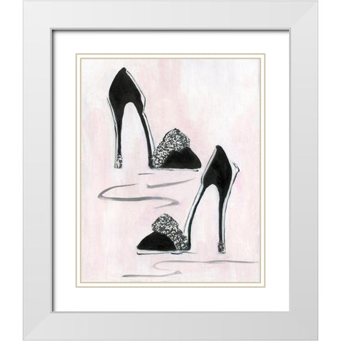 Shoes That Dazzle II White Modern Wood Framed Art Print with Double Matting by Swatland, Sally