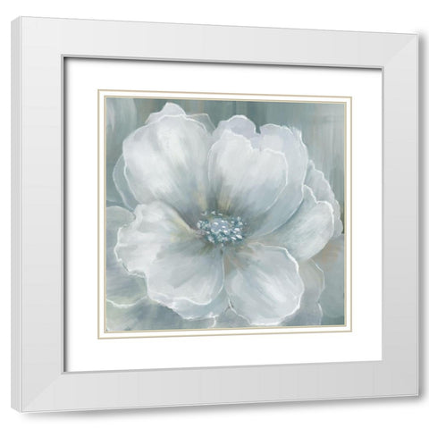 Quiet Poppy White Modern Wood Framed Art Print with Double Matting by Nan