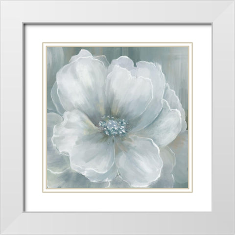 Quiet Poppy White Modern Wood Framed Art Print with Double Matting by Nan